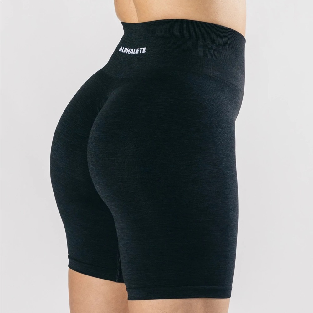 Alphalete XS Black Marl Biker Shorts